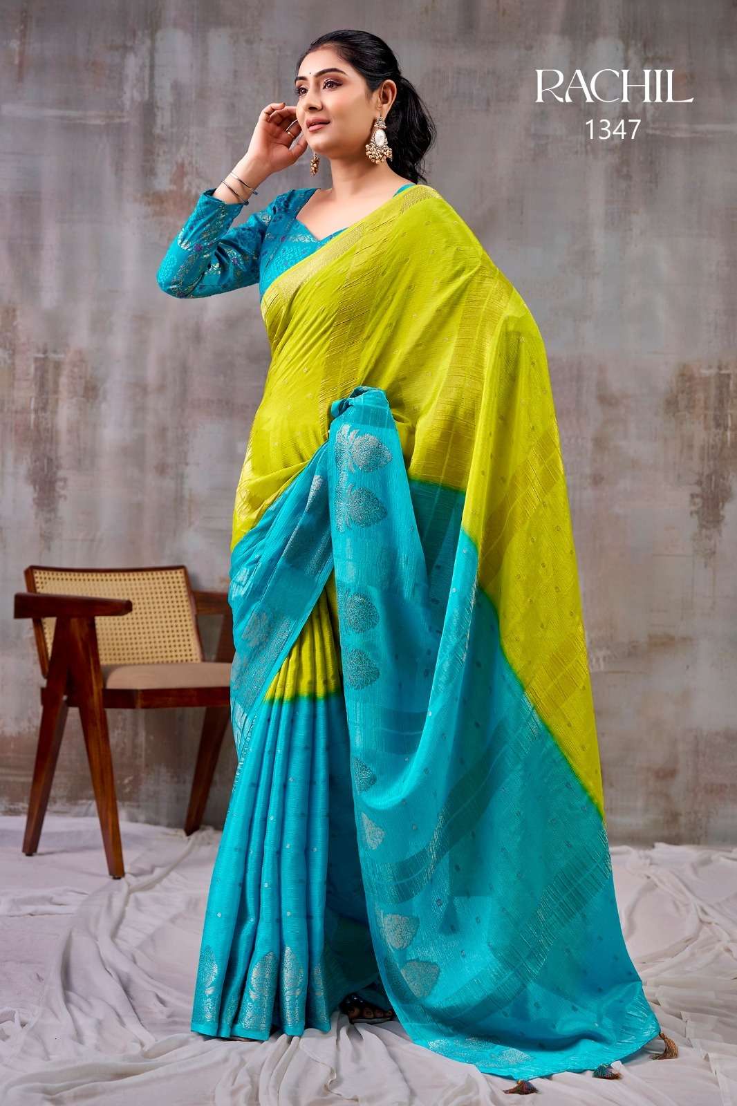 NEW AND CLASSIC SR RACHIL SOFT CHINNON FANCY FABRIC WEAVING ...