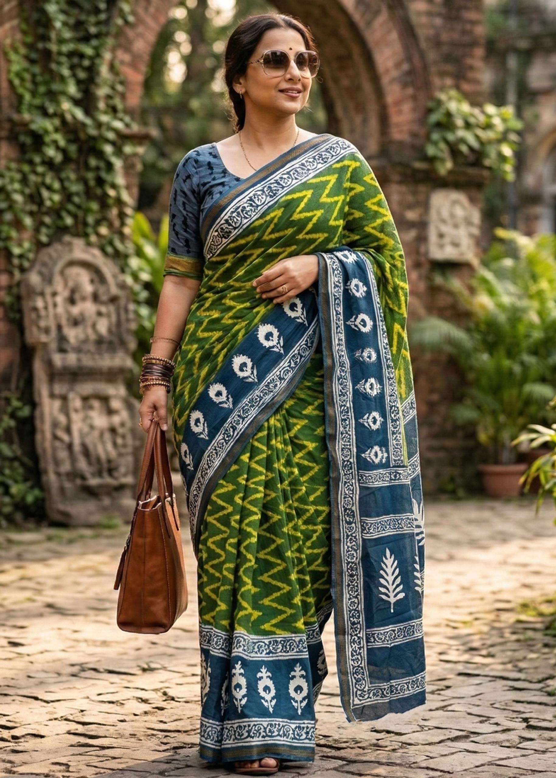  new and normal Bagru simple Block Print Soft Maslin Cotton...