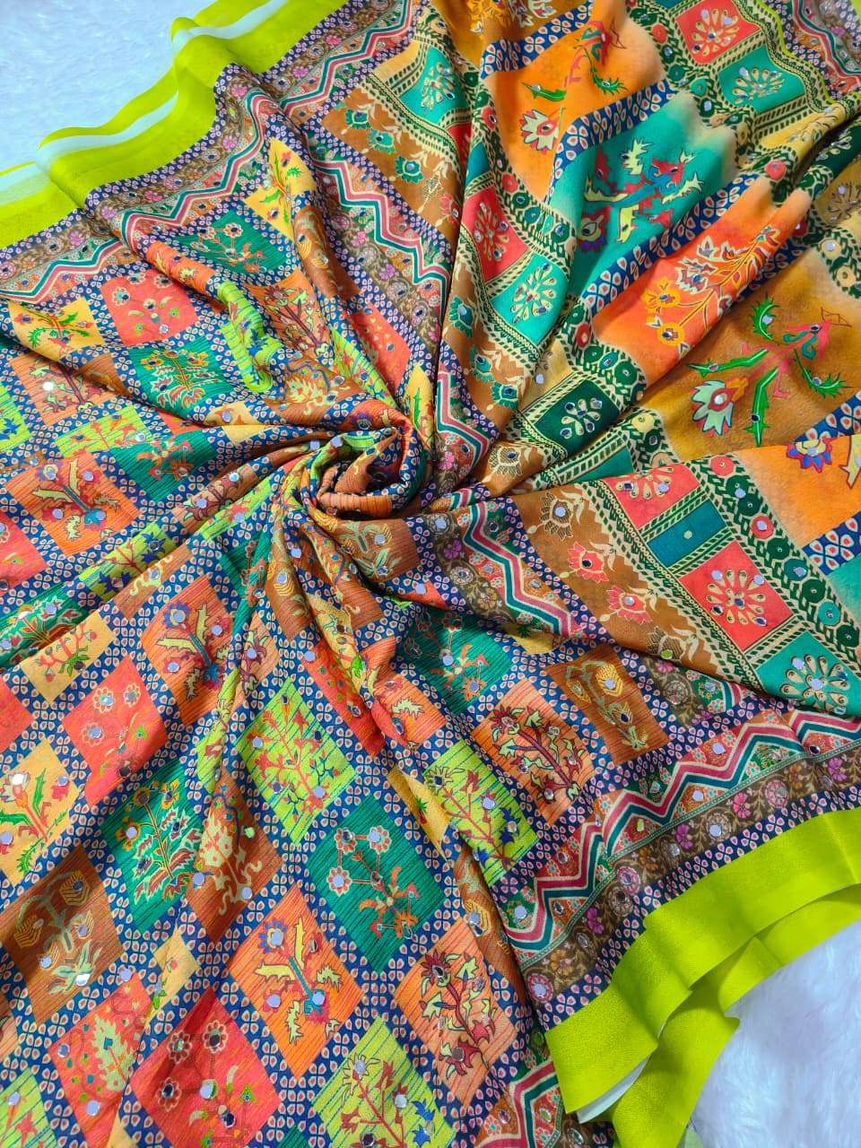 NEW ARRIVAL RAJPOSHAK HEAVY AND BEAUTIFUL MUSKALI GEORGEET F...