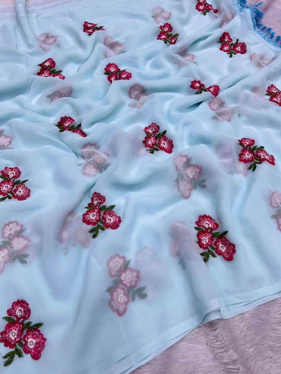 New arrivals soft and dazzling Georgette fancy fabric with B...