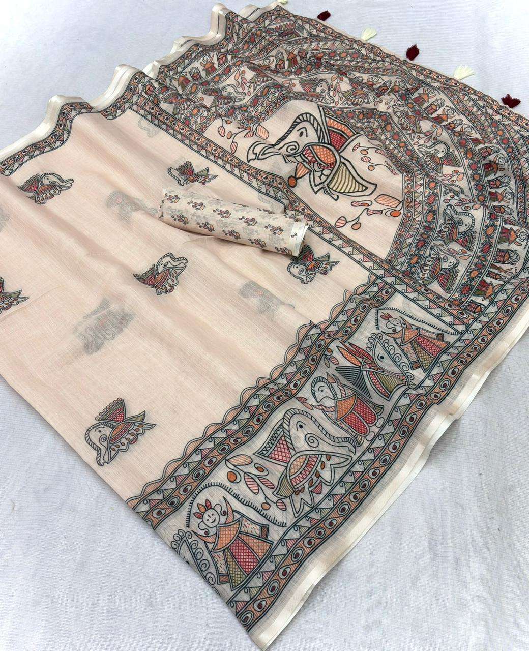 New Arrivals Soft and dazzling heavy linen cotton fabric wit...