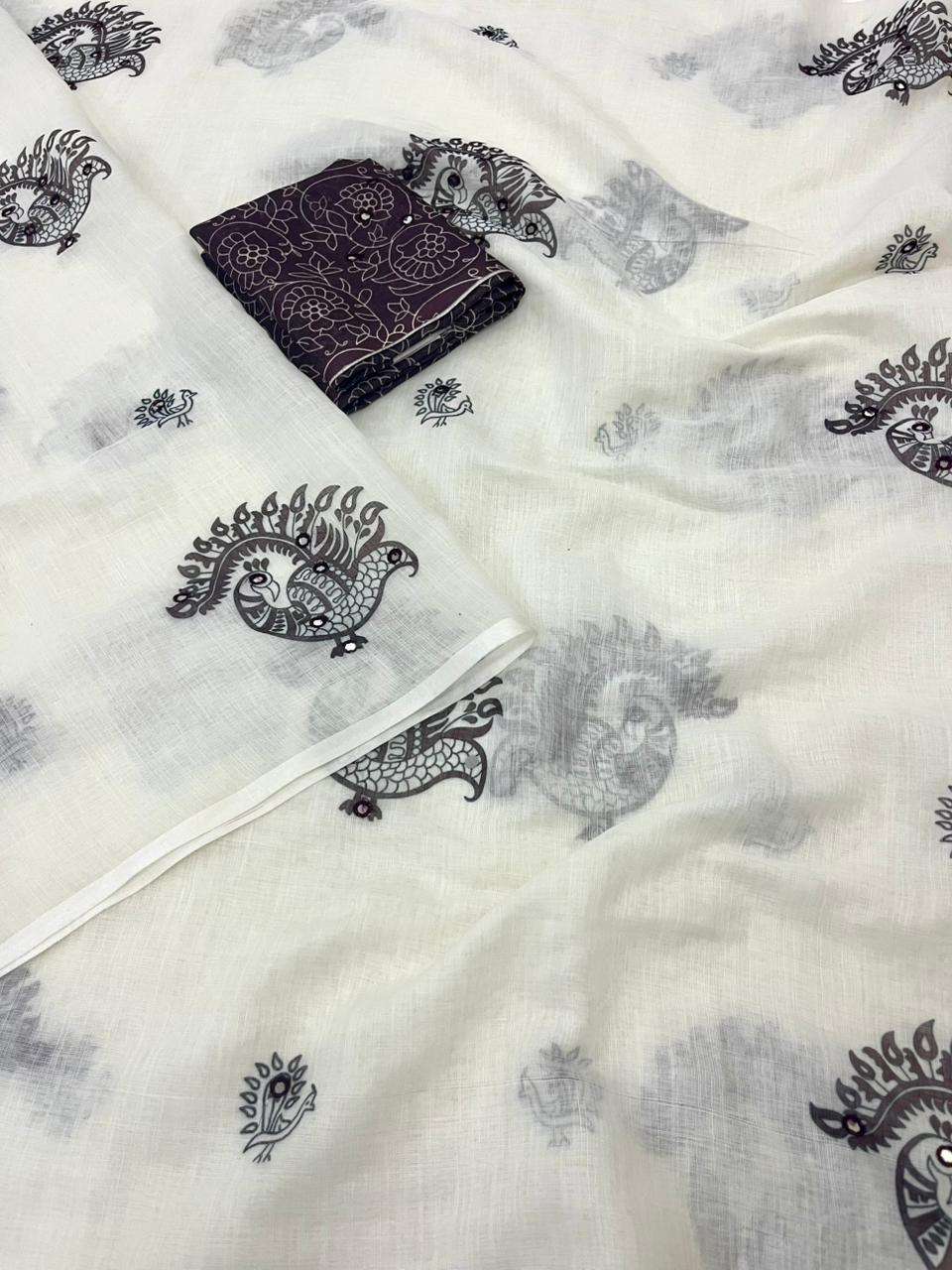 New Arrivals Soft and heavy pure linen cotton fabric  with D...