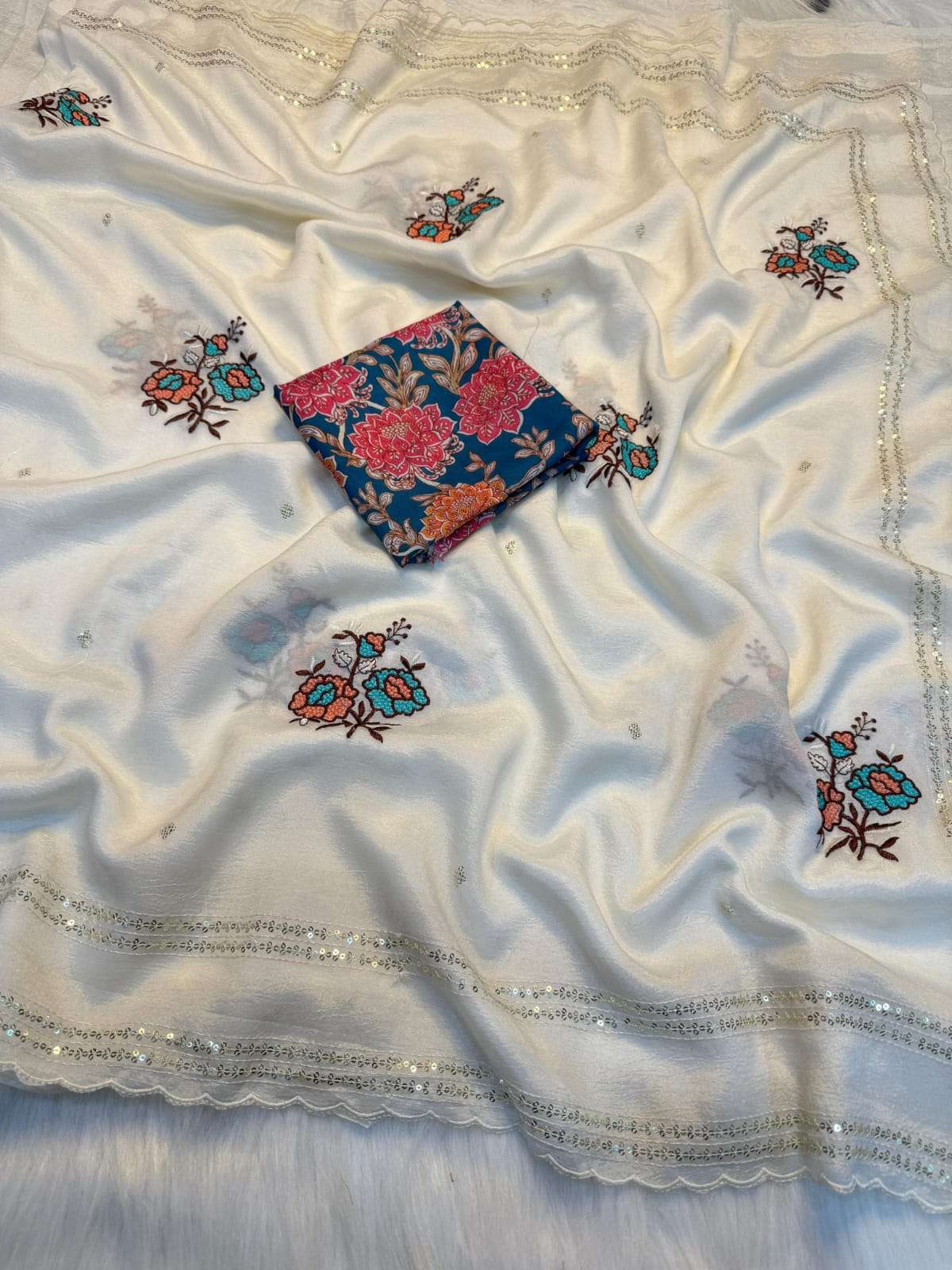 New Arrivals Soft and pure crunchy silk fancy fabric with S...