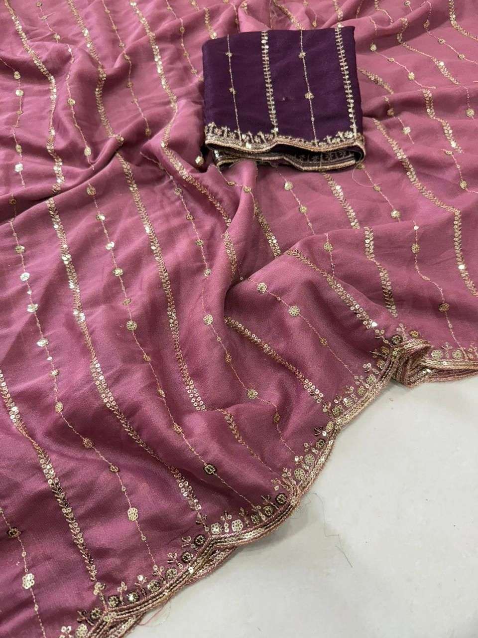 New Arrivals Star and shiny Georgette fabric beautiful and ...