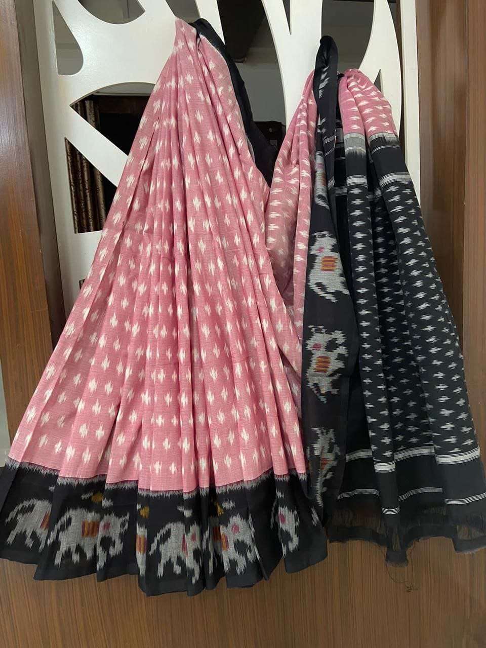 New Design Plain and soft Linens fabric saree with fancy Dig...