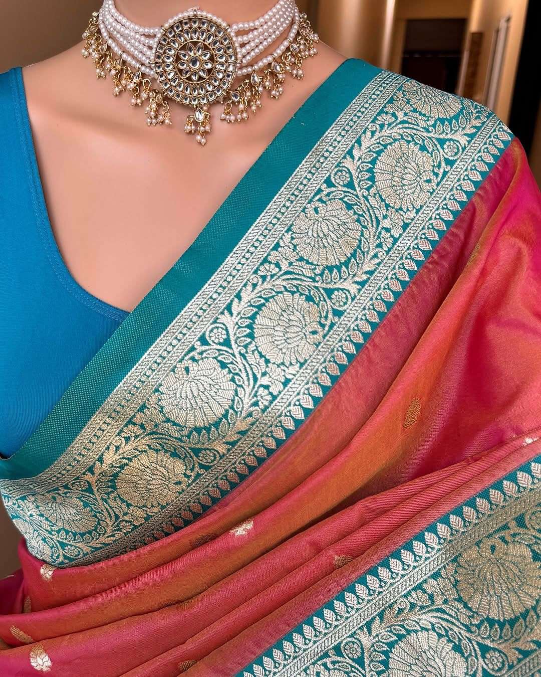  New Launch Soft and beautiful Banarasi silk fancy fabric in...