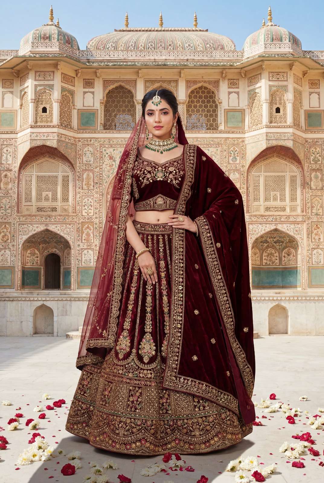 AV FASHION 107 SERIES NEW LAUNCH VELVET FABRIC LEHENGHA CHO...