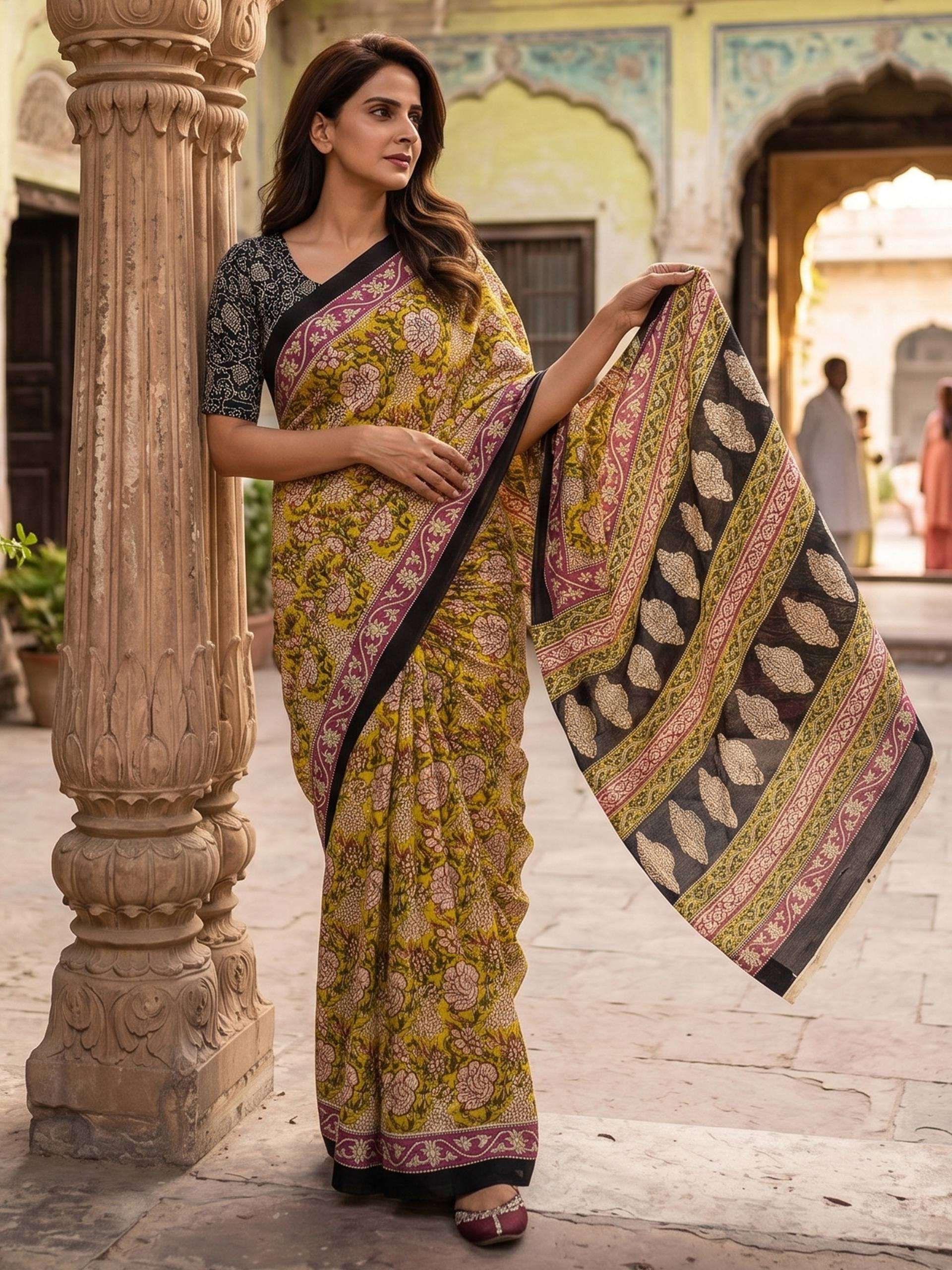  NEW MULMUL COTTON JOYFULL FABRIC SAREE RESELLER IN SURAT AN...
