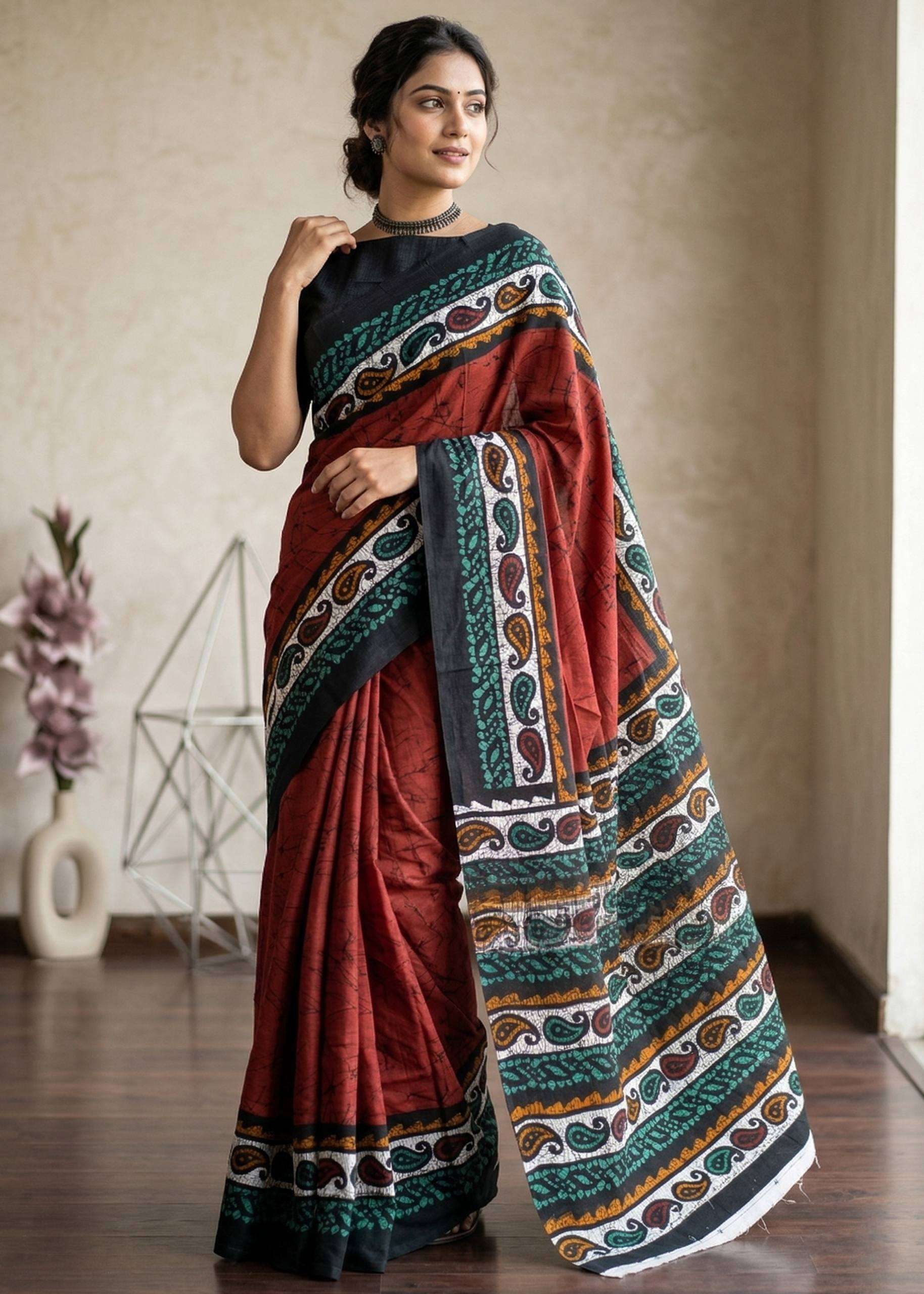 new original mulmul cotton fancy fabric with comfortable sar...