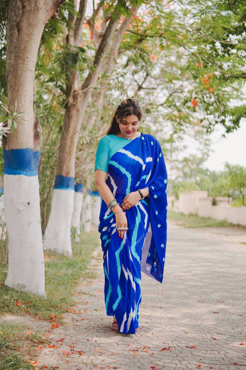  New Summer Pure Chinoon fabric Collection Hand Bandhej Wit...