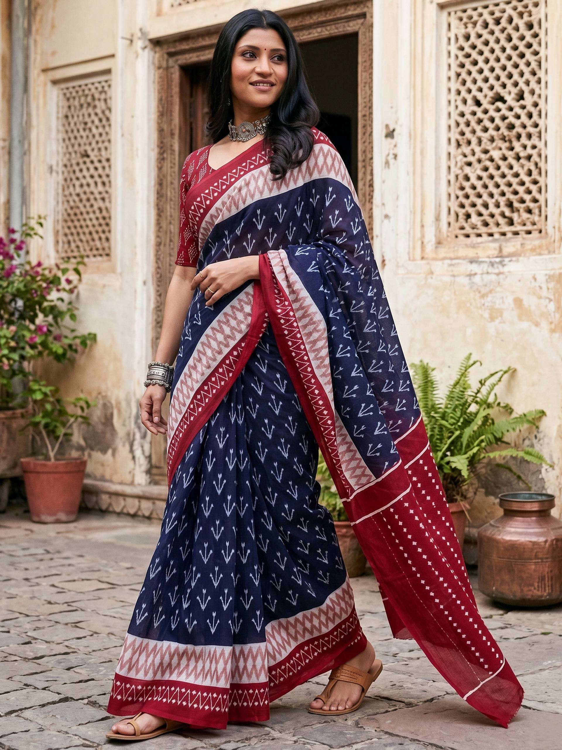 NOW MULMUL COTTON BEAUTIFUL FABRIC SAREE RESELLER IN SURAT V...