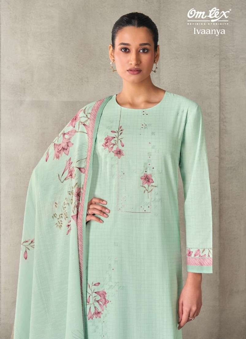 OMTEX IVAANYA LAWN COTTON DIGITAL PRINT LIGHT SUIT FOR PARTY...