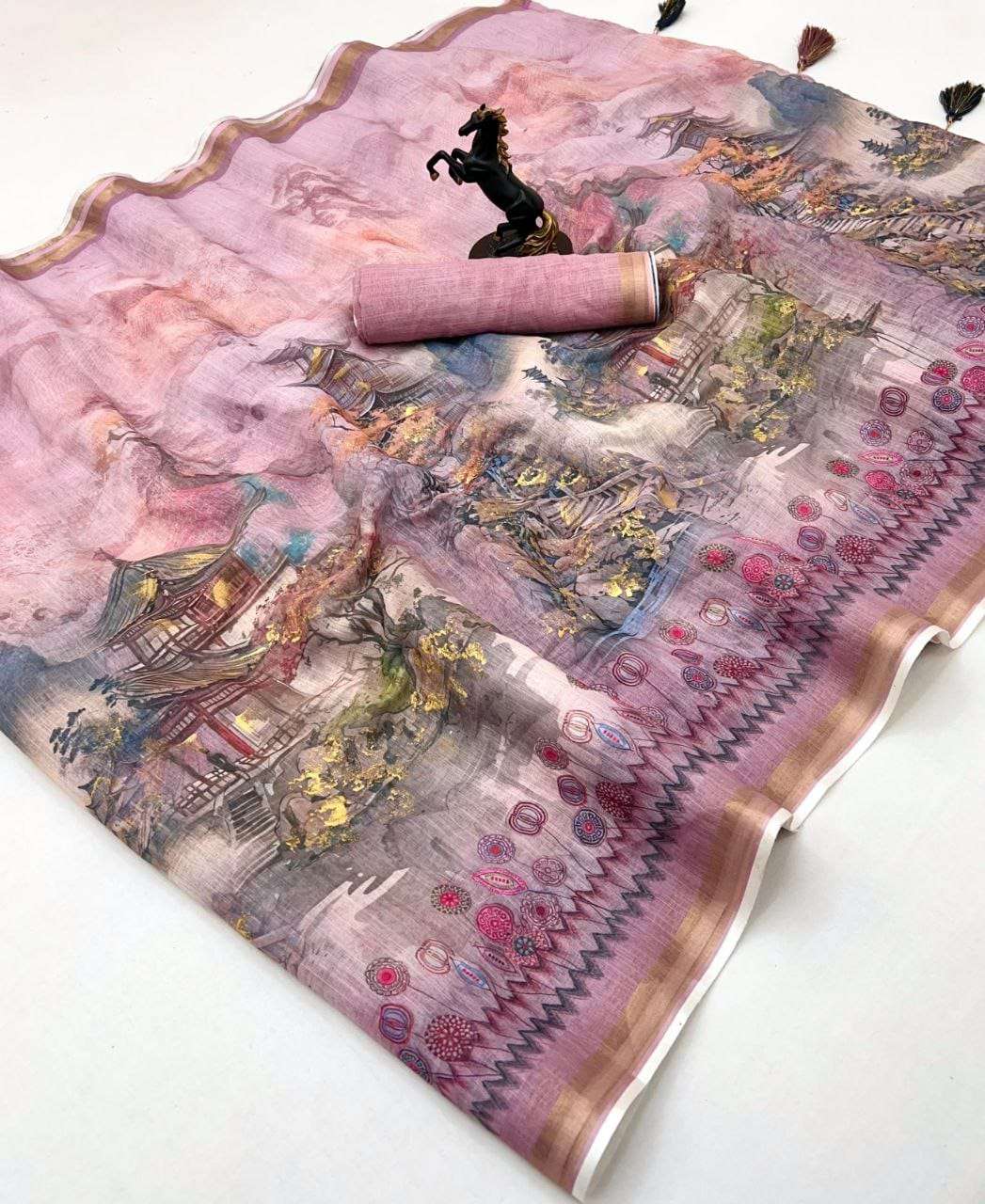 Original and Beautiful soft Linen fabric with classic and so...