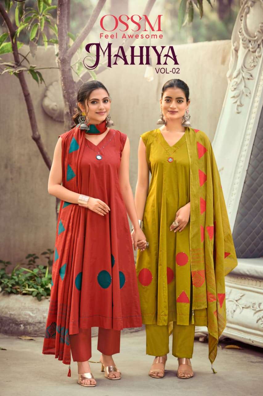 OSSM MAHIYA VOL 2 SUMMER FANCY COLLECTION COTTON FANCY SALWA...