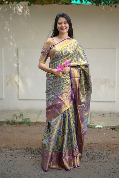  Padma vol 1 A premium and beauty Bridal semi Kanjivaram Sem...