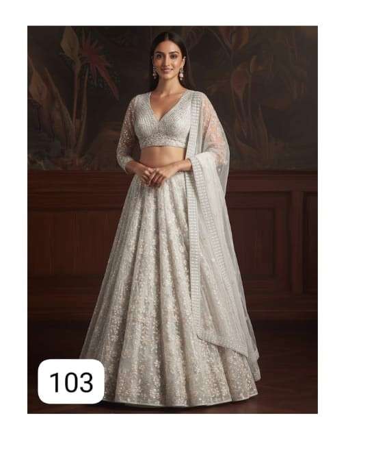 PC  RAVEENA RETHINK YOUR WEDDING NET LEHENGHA CHOLI DORI SEQ...