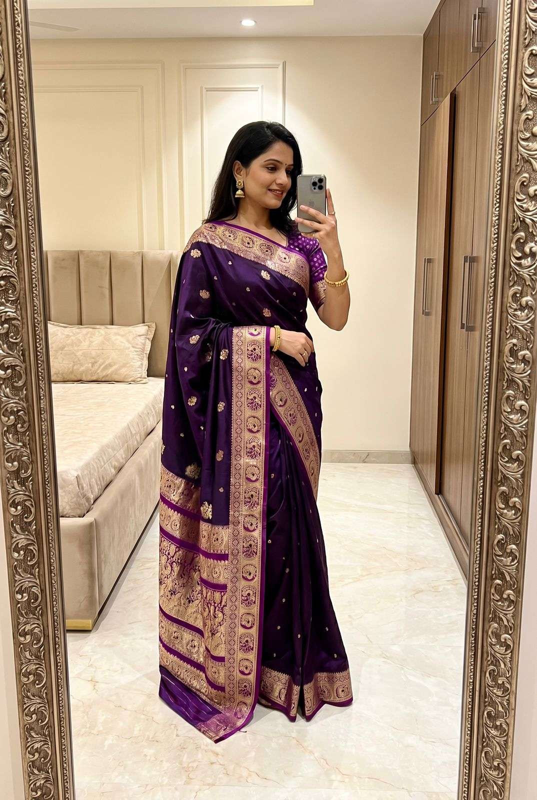 Peshwai Paithani Soft and fancy premium pure satin silk beau...