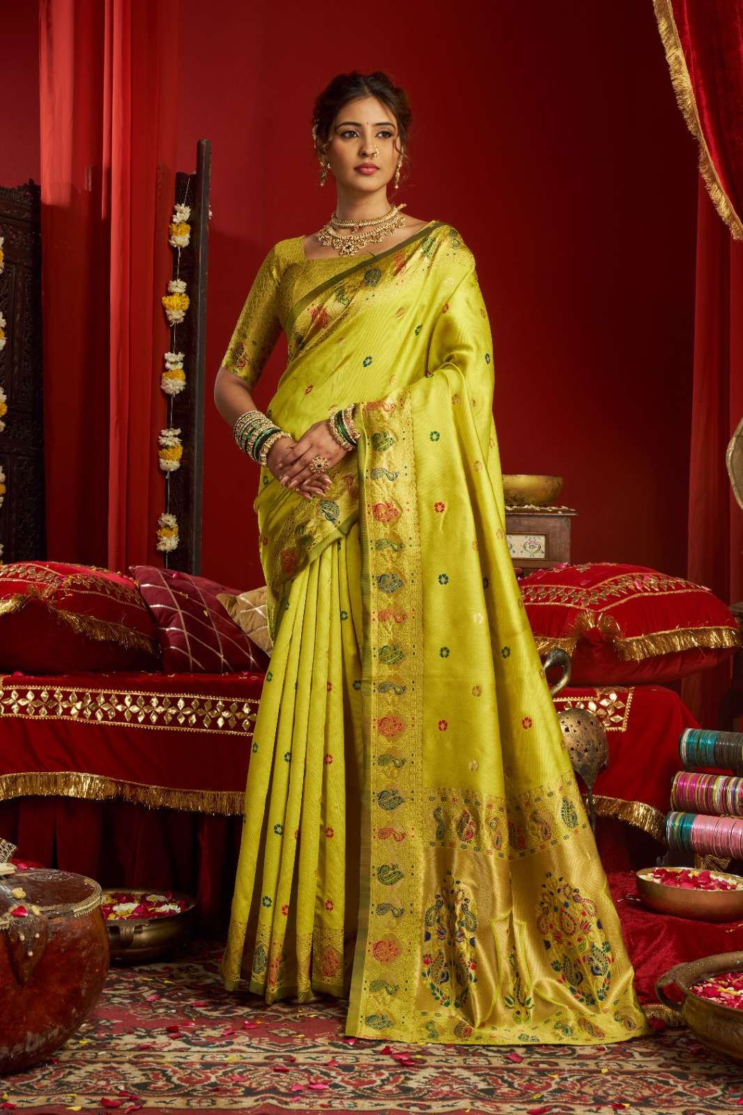 Pethani 8 stylish and give good vibe soft silk bled fabric s...