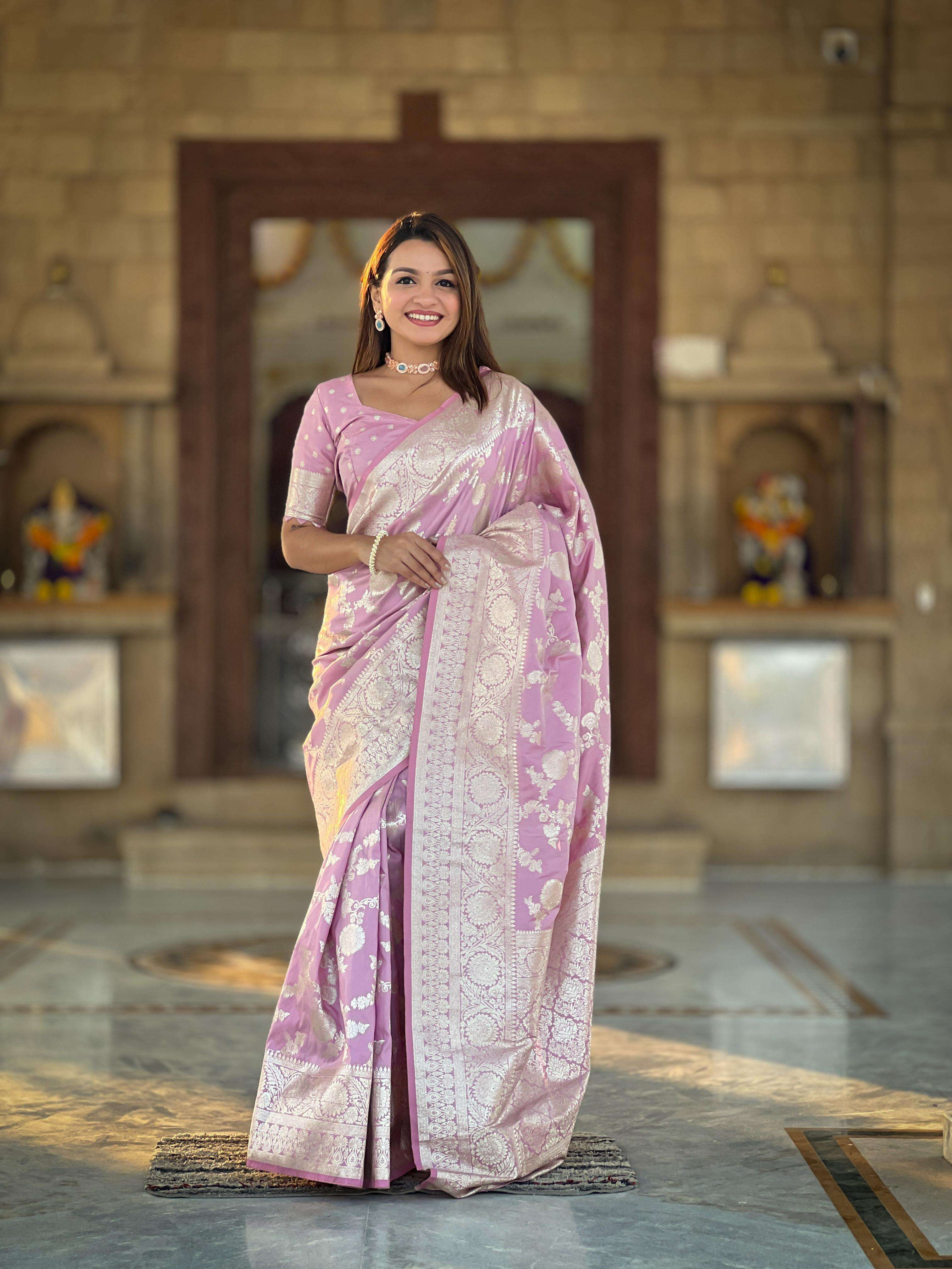  Premium Banarasi silk fancy fabric having natural zari wea...