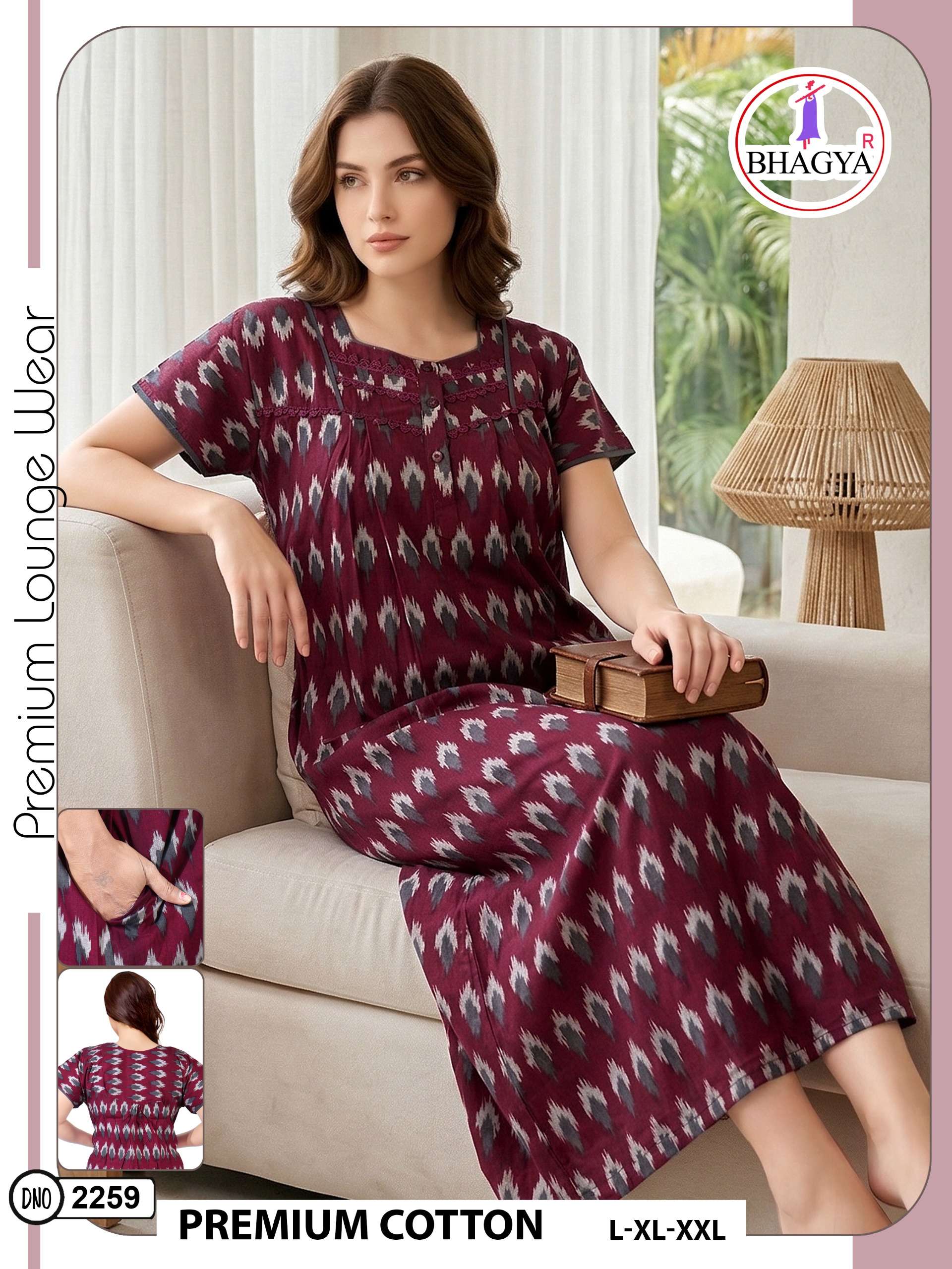 PREMIUM COTTON NIGHTY FOR WOMEN INDIAN COMFORT RESELLER FF
