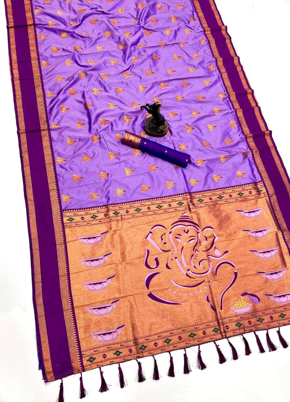 PREMIUM PURE SOFT SILK FABRIC WEAVING MODAK PETHANI SAREE RE...