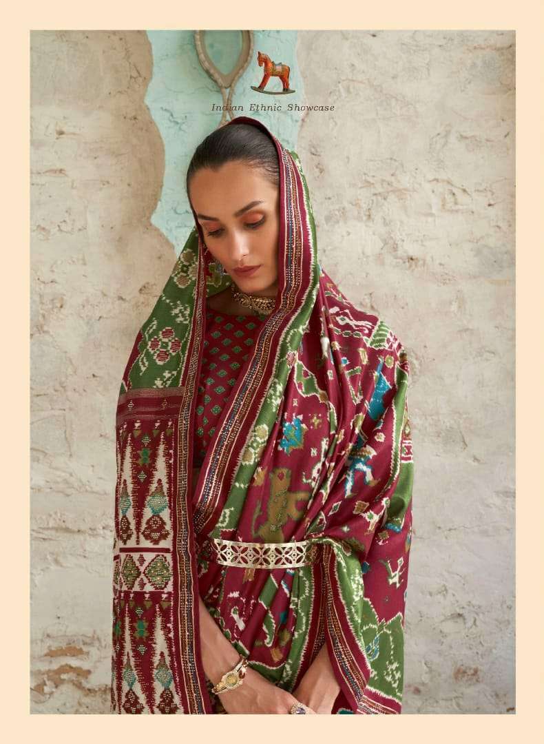 Presenting Rewaa Heritage Patola pure and Silk fabric with D...