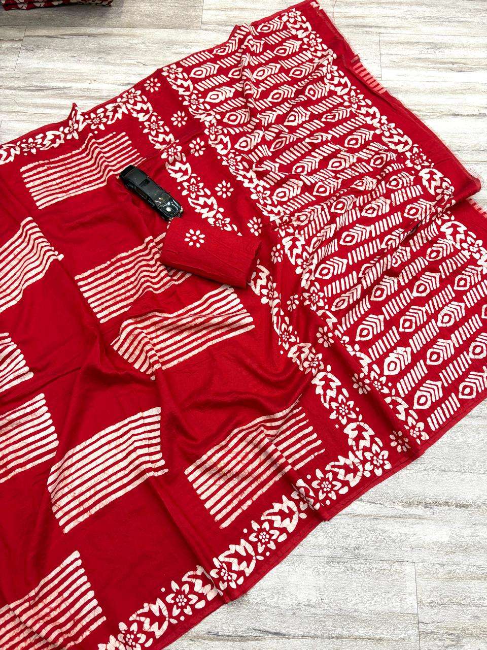  Presents mahekh Pure Chanderi Soft Cotton Hand Block Batik...