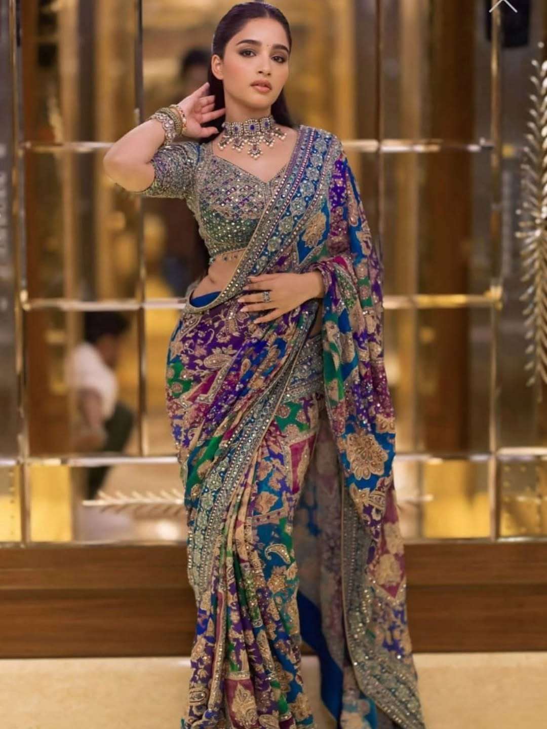 Presents New Bollywood Trending Chinnon fancy fabric with be...
