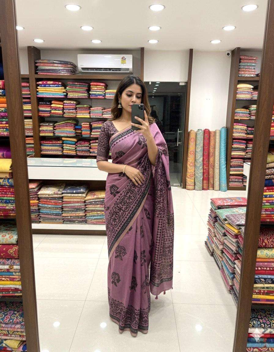 Presents Soft Chanderi Slub Cotton Fabric with fancy and ado...