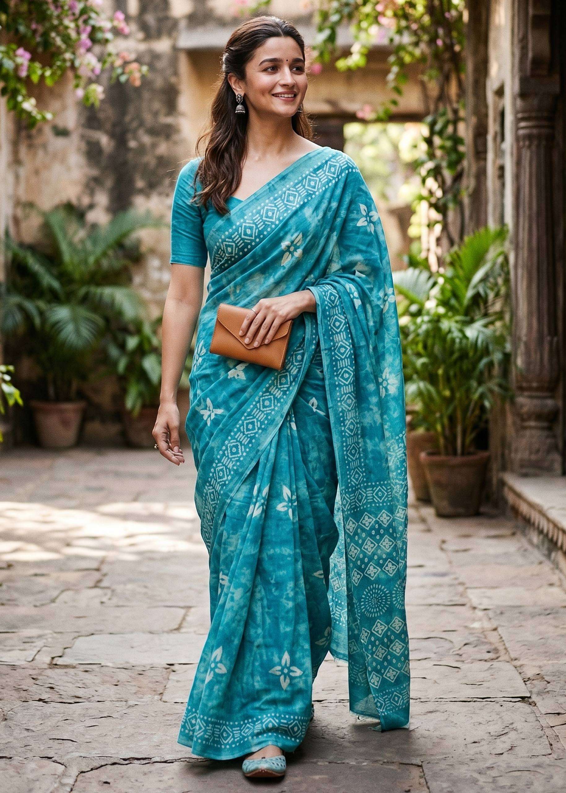  pure and soft mulmul cotton fabric with spray style dying a...