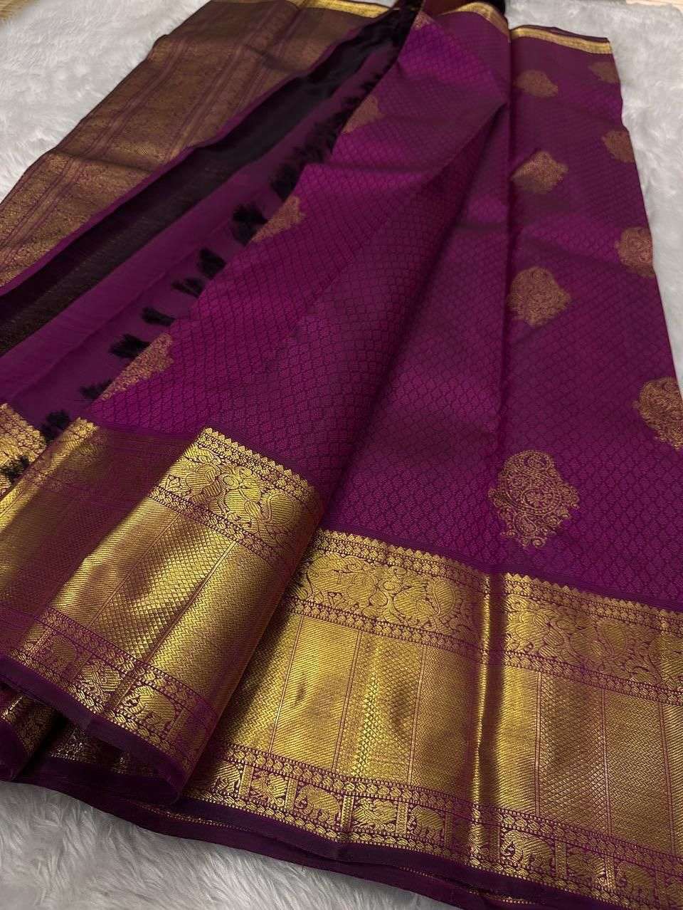  PURE AND SUPER SOFT LICHI FANCY SILK SAREE RESELLER IN SURA...