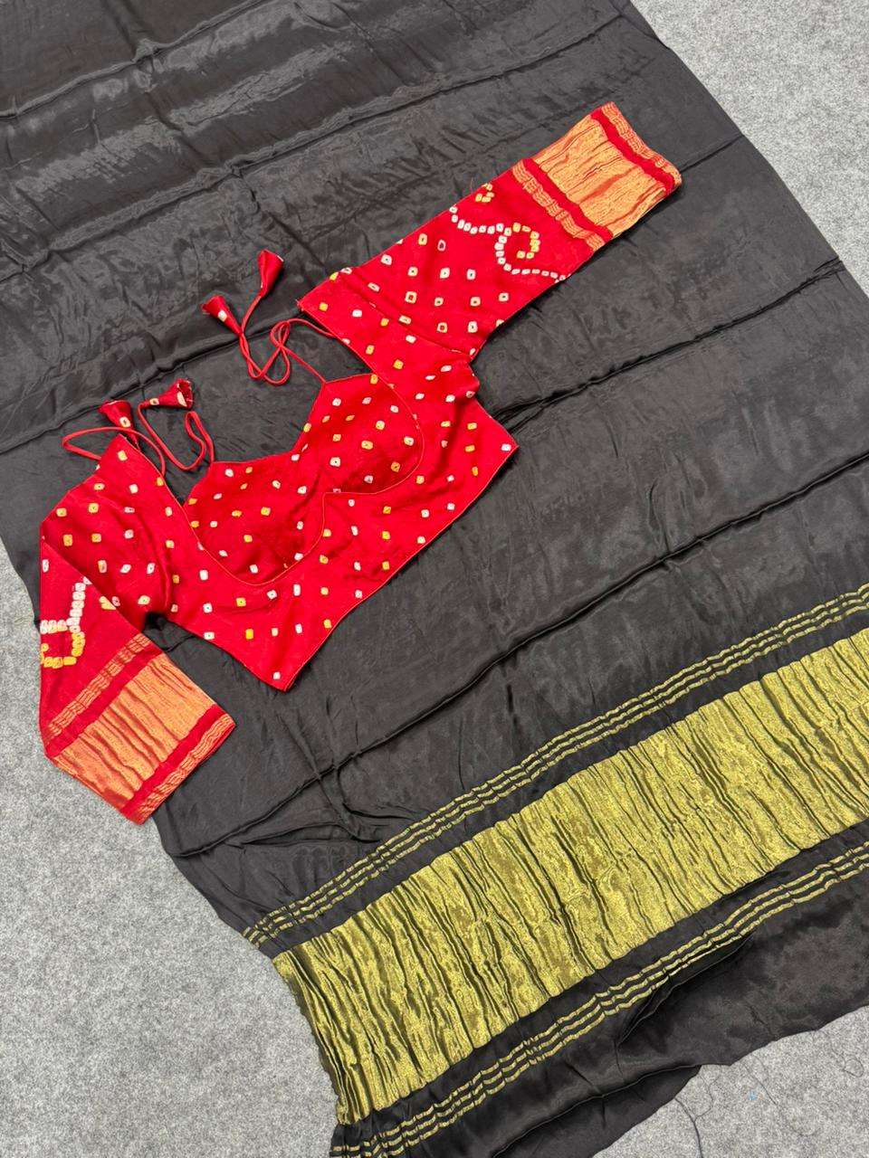  Pure Gaji silk fancy fabric Original and Pure Lagdi Patta s...