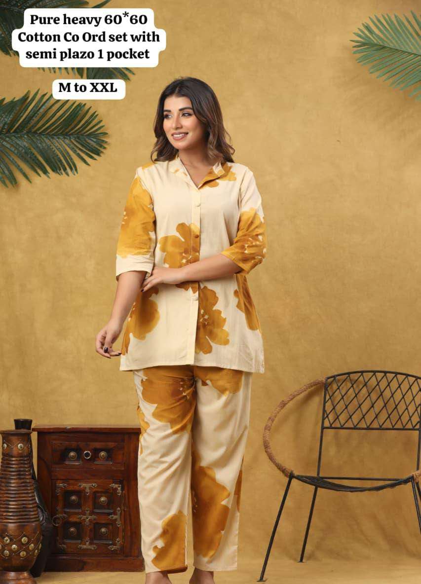 PURE HEAVY 60 COTTON CORD SET WITH PALAZZO POCKET TREND SHOP...