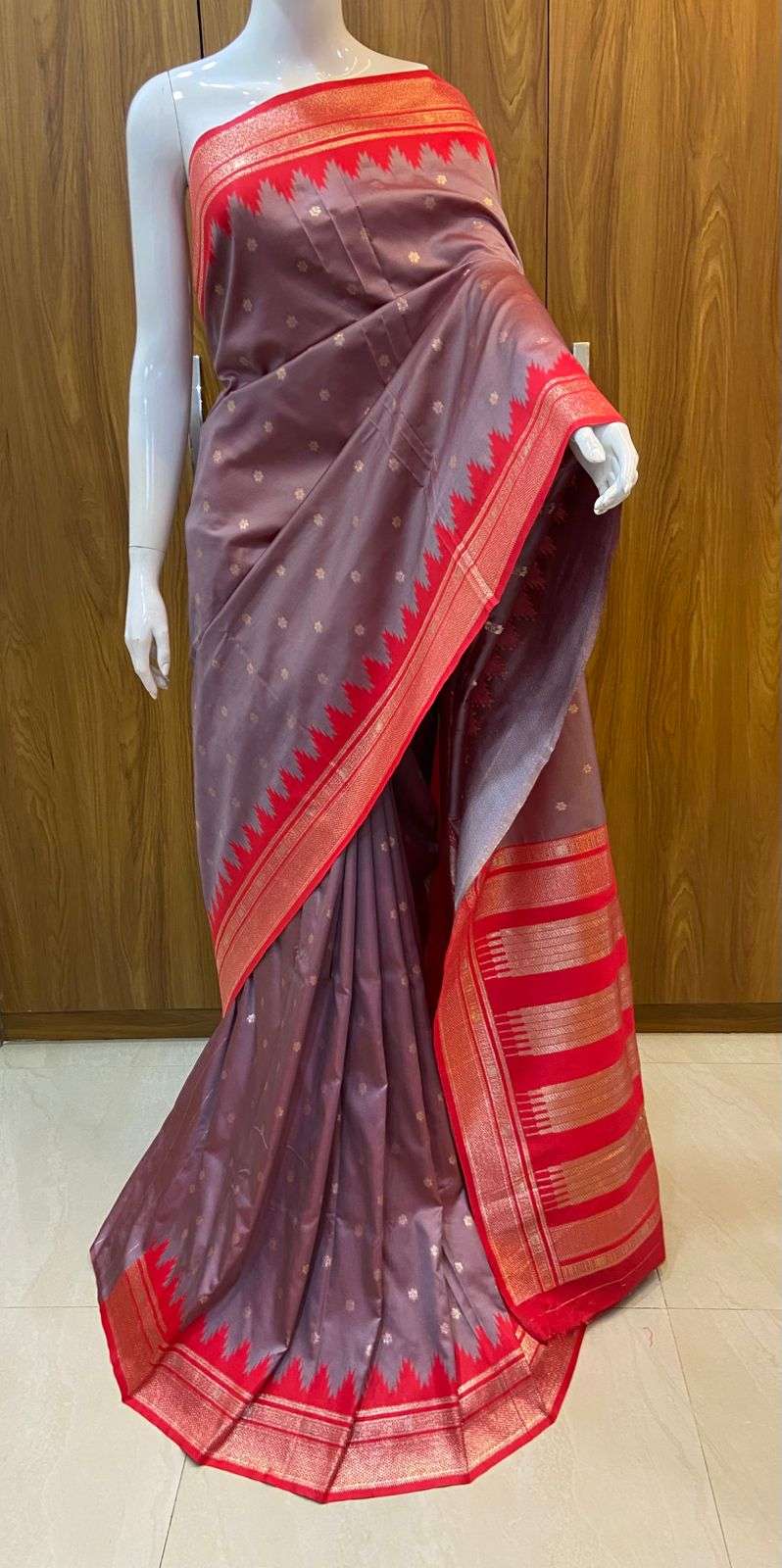 pure silk soft fabric with Orignal jari weaving work for mul...