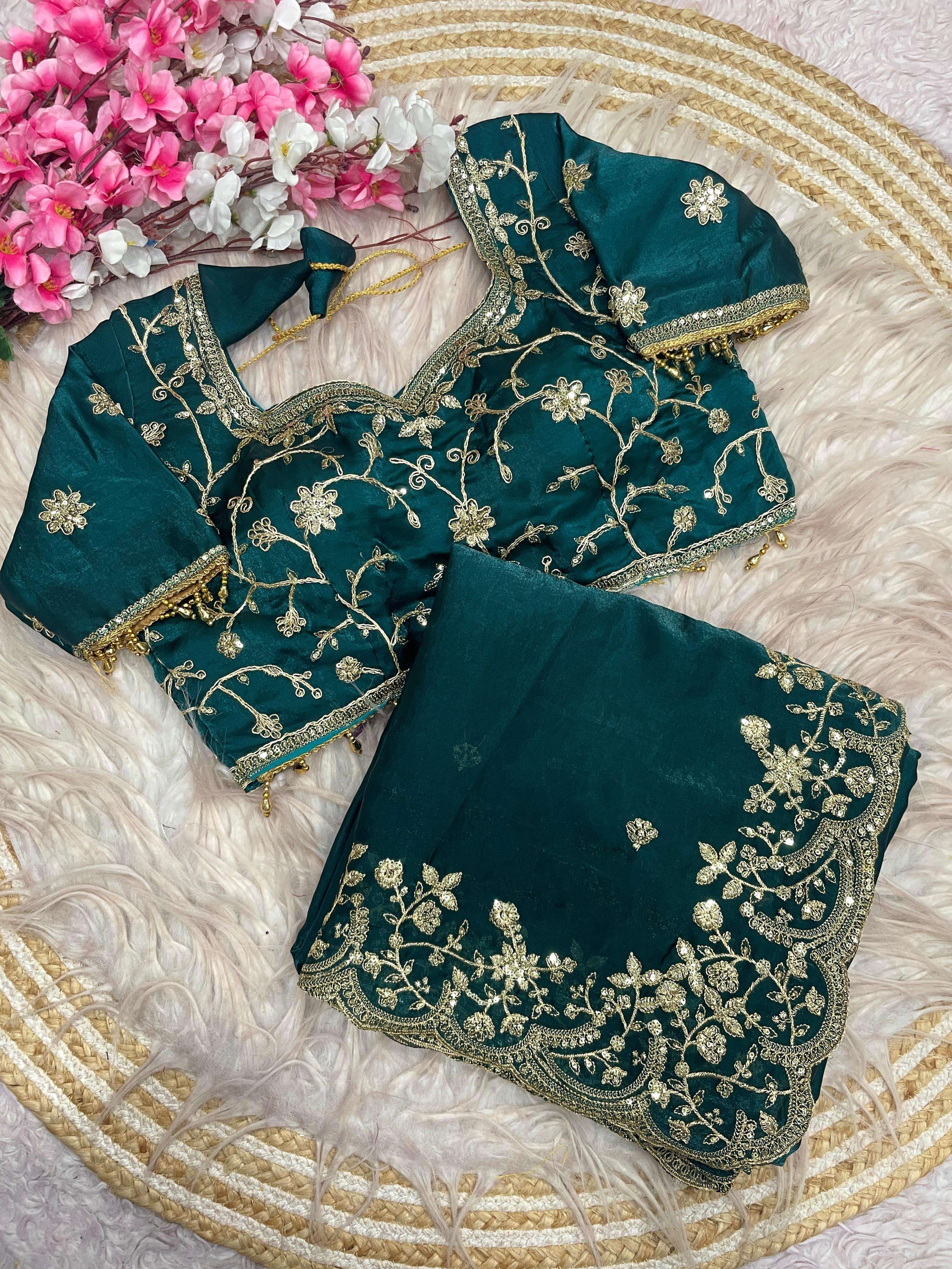   radiant and iconic fancy satin super fabric saree wholesal...