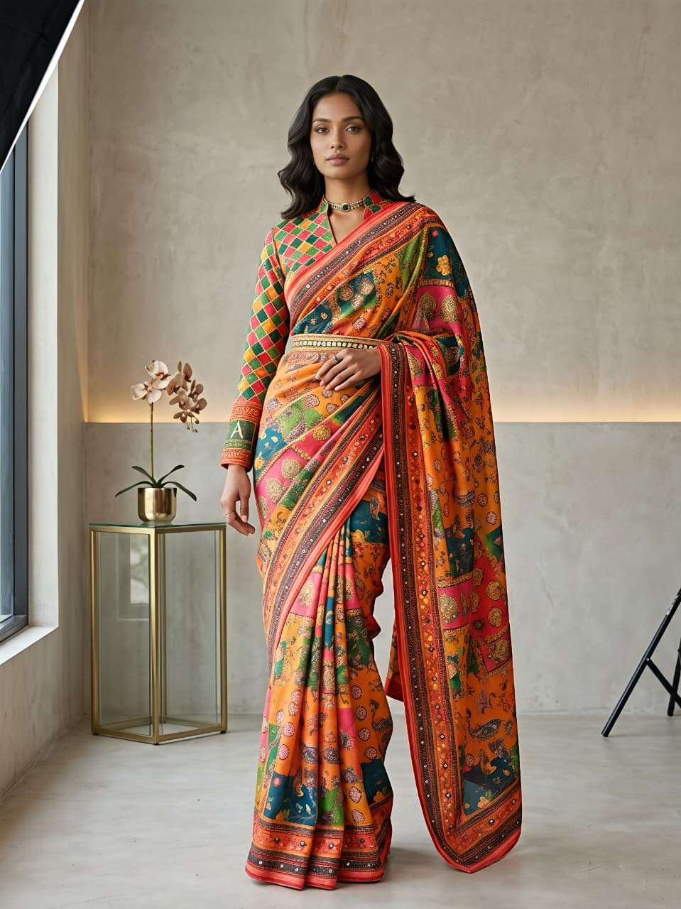  raj darbar Heavy and soft masakali crepe fabric with beauti...