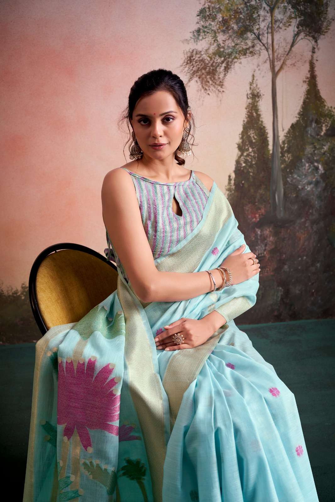  RAJPATH FABRICS  SOLONI FLOWER SILK FANCY AND BEAUTIFUL SOF...