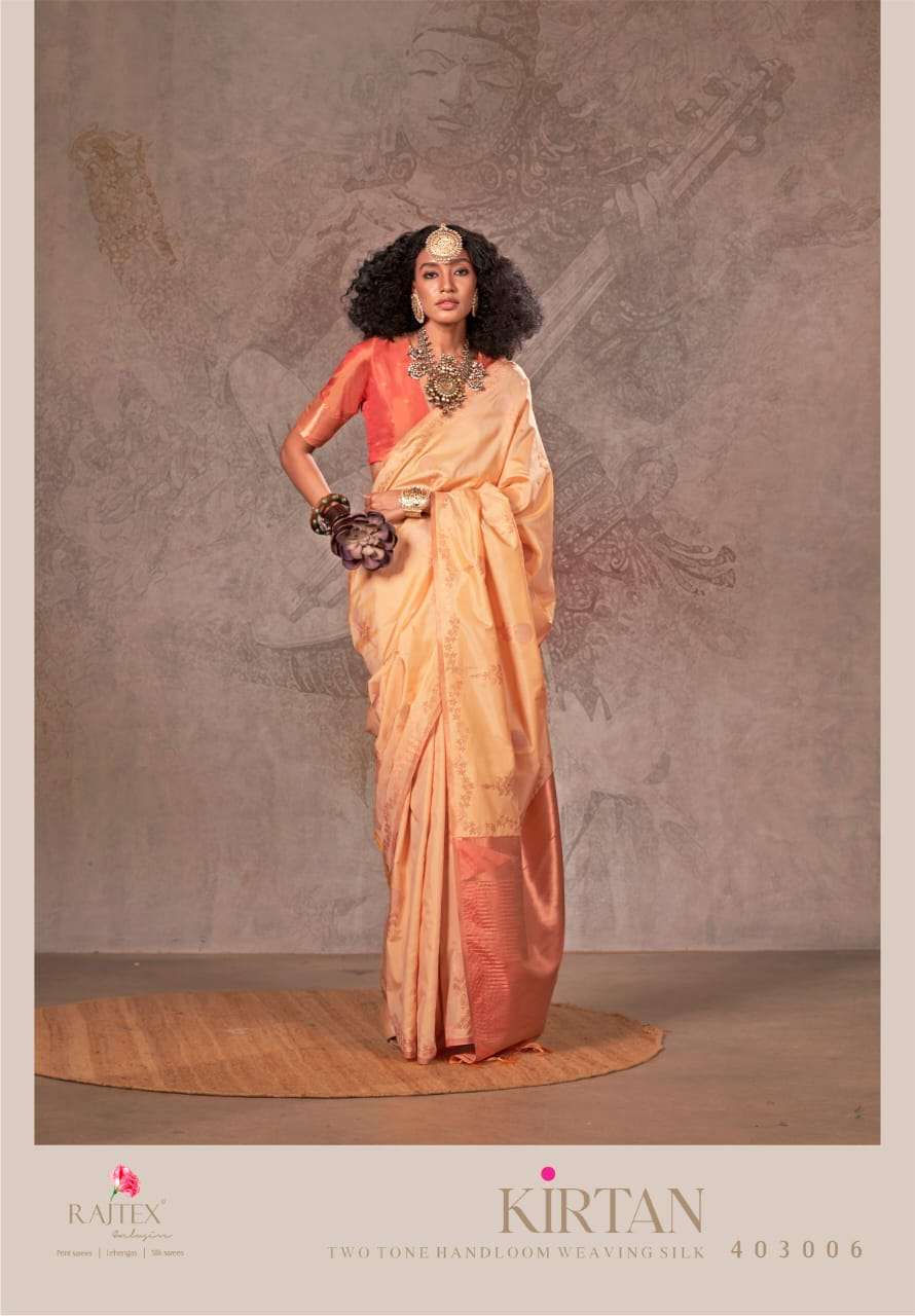 RAJTEX FABRICS KIRTAN FANCY AND ROYAL TWO TONE SILK FABRIC W...