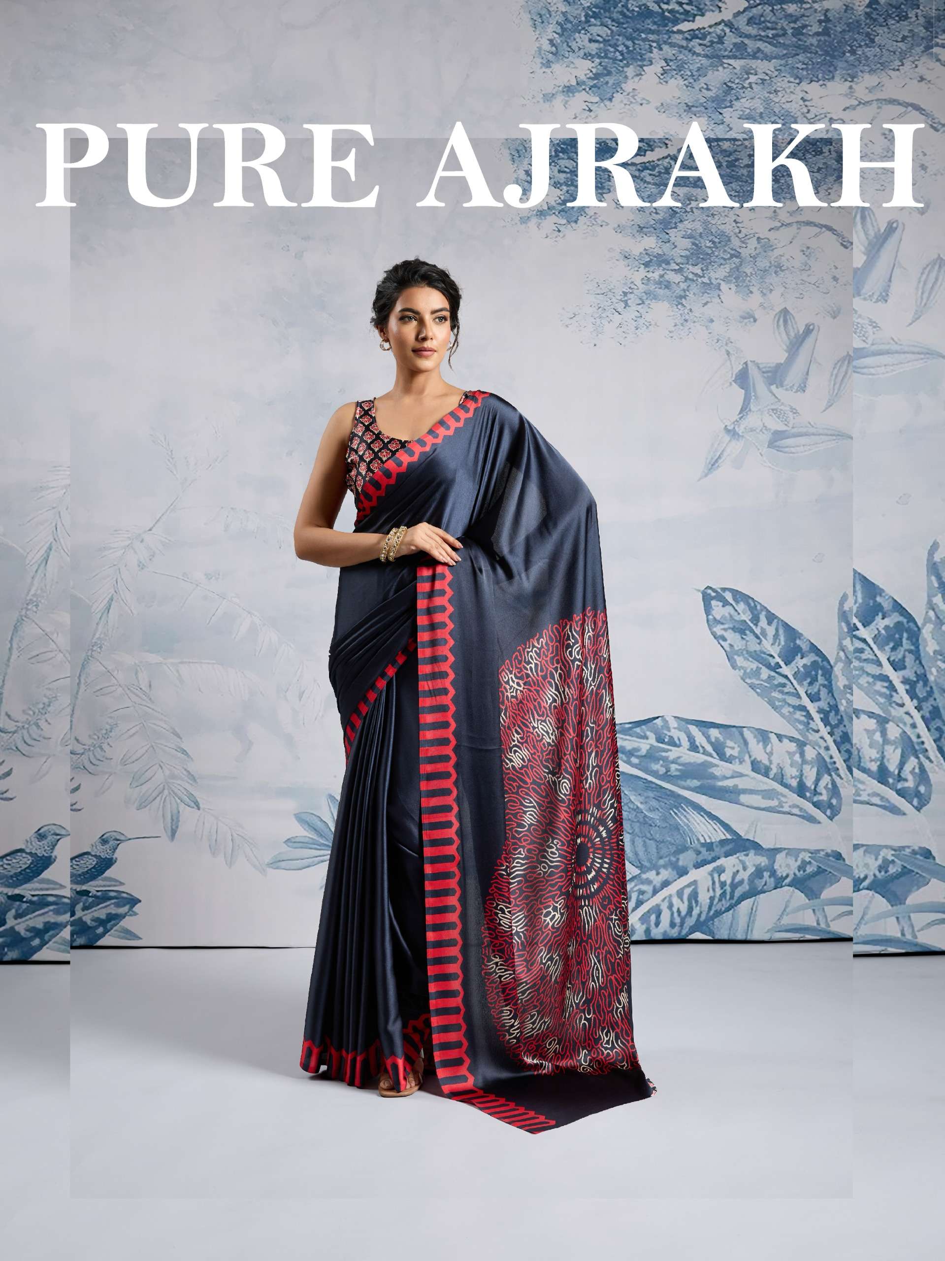  Rajtex fabrics Pure Ajrakh 6 006A TO 006F pure Modal Satin ...
