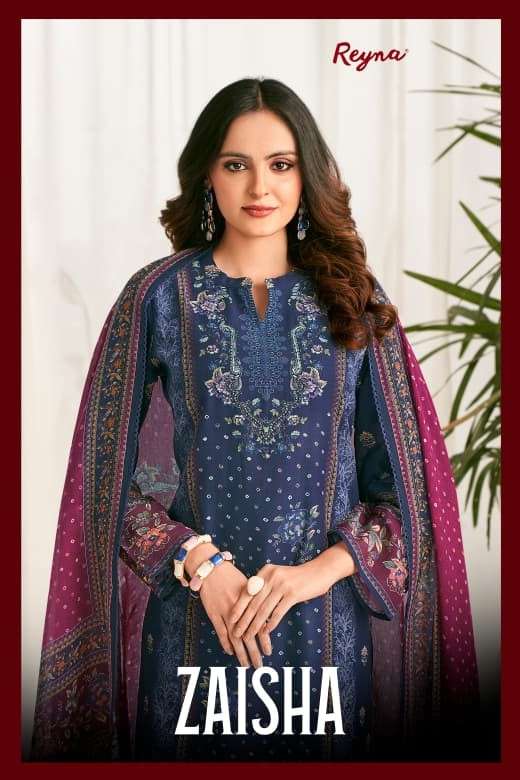 REYNA ZAISHA CHANDERI DIGITAL PRINT SALWAR SUIT COLLECTION B...