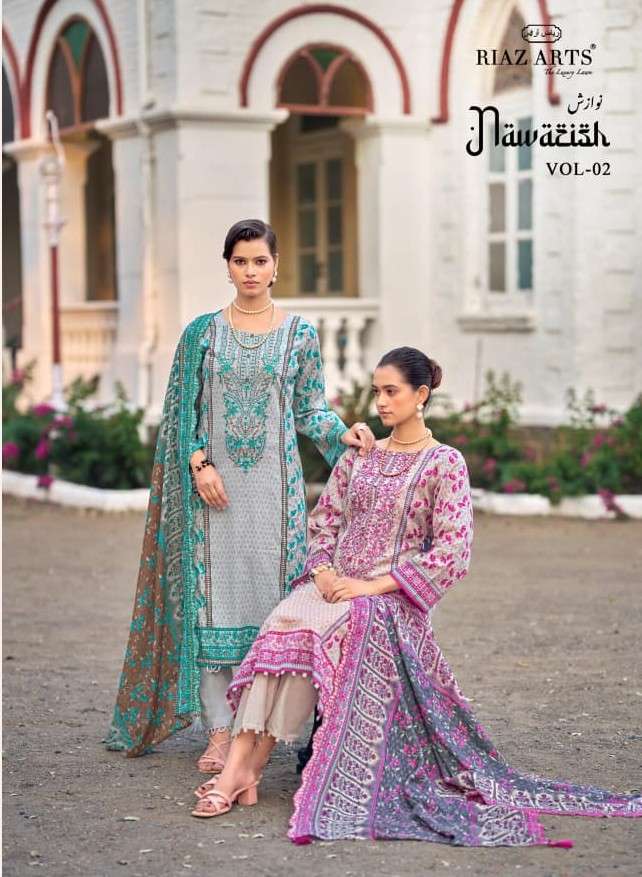 RIAZ ARTS NAWAZISH VOL 2 COTTON CAMRIC LAWN PRINT SALWAR SUI...