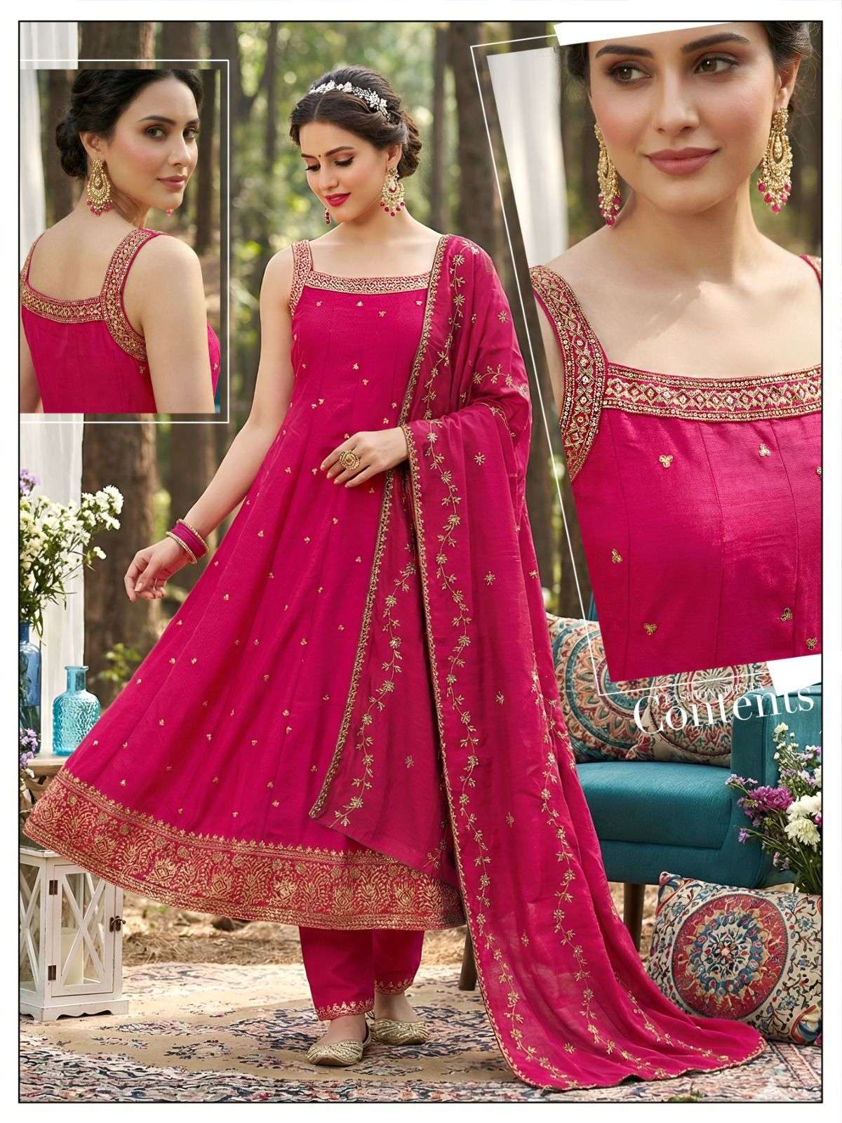 RS SLEEVELESS HEAVY EMBROIDERY KURTI SUIT FOR FUNCTION SPECI...