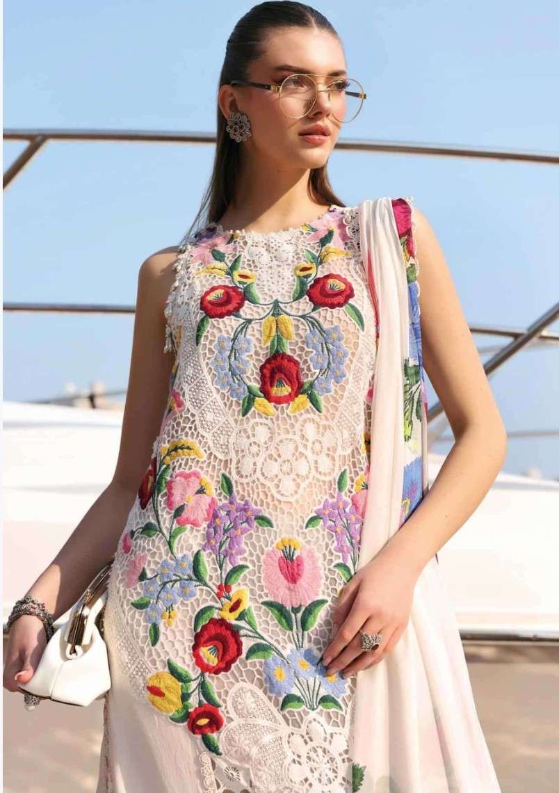 SANIYA TRENDZ MARIA B 33001 COTTON WITH CHIKANKARI PAKISTANI...