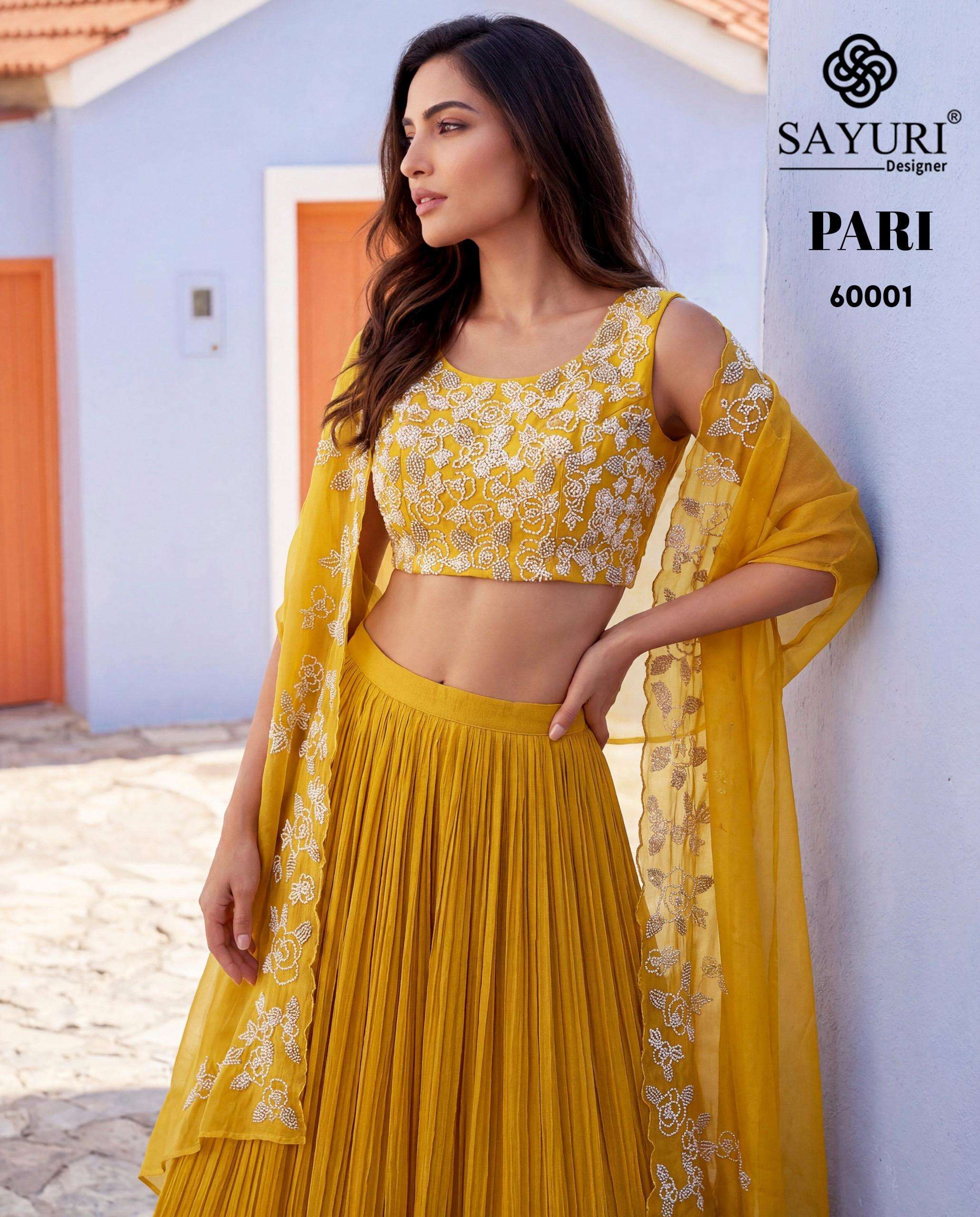 SAYURI DESIGNER PARI 60001 ORGANZA SILK JACKET WITH BLOUSE A...