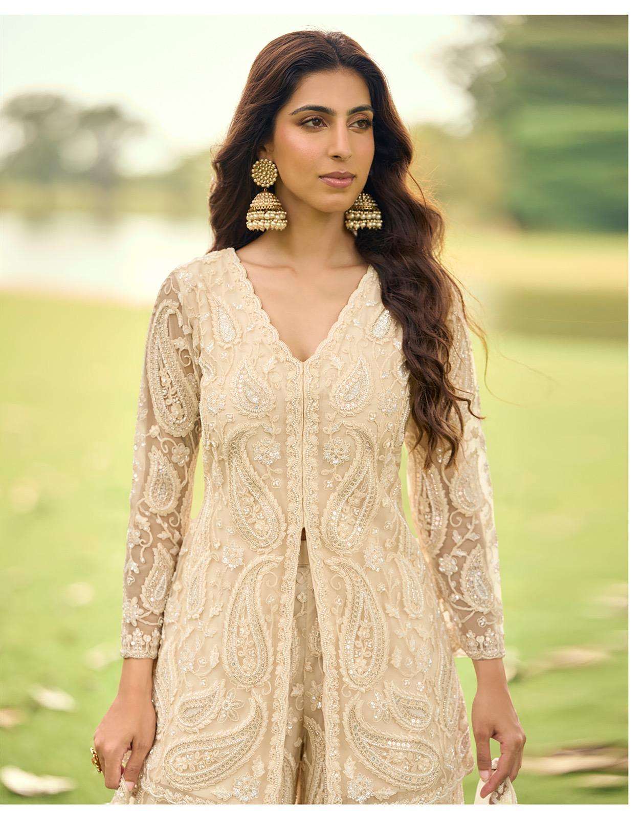 SAYURI DESIGNER SABNAM DESIGNER TOP WITH HEAVY BEADS EMBROID...