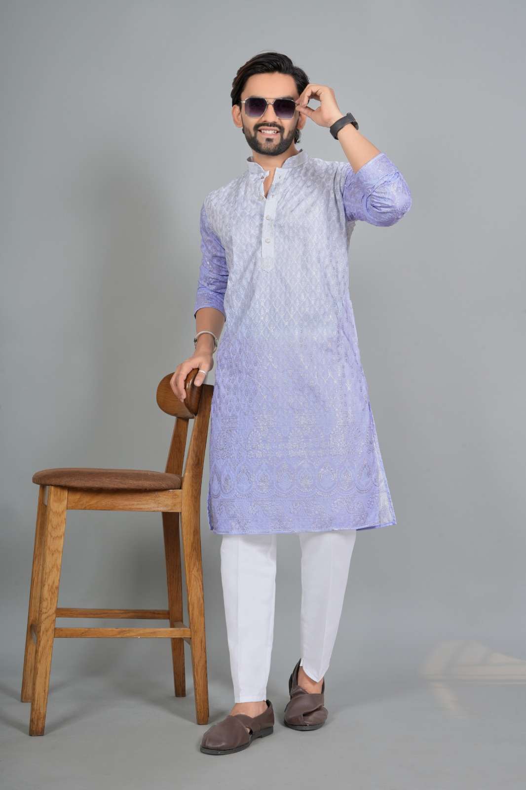 SHIV INDIAN TRADITION MENS KURTA DIGITAL WORK SET KURTA FASH...