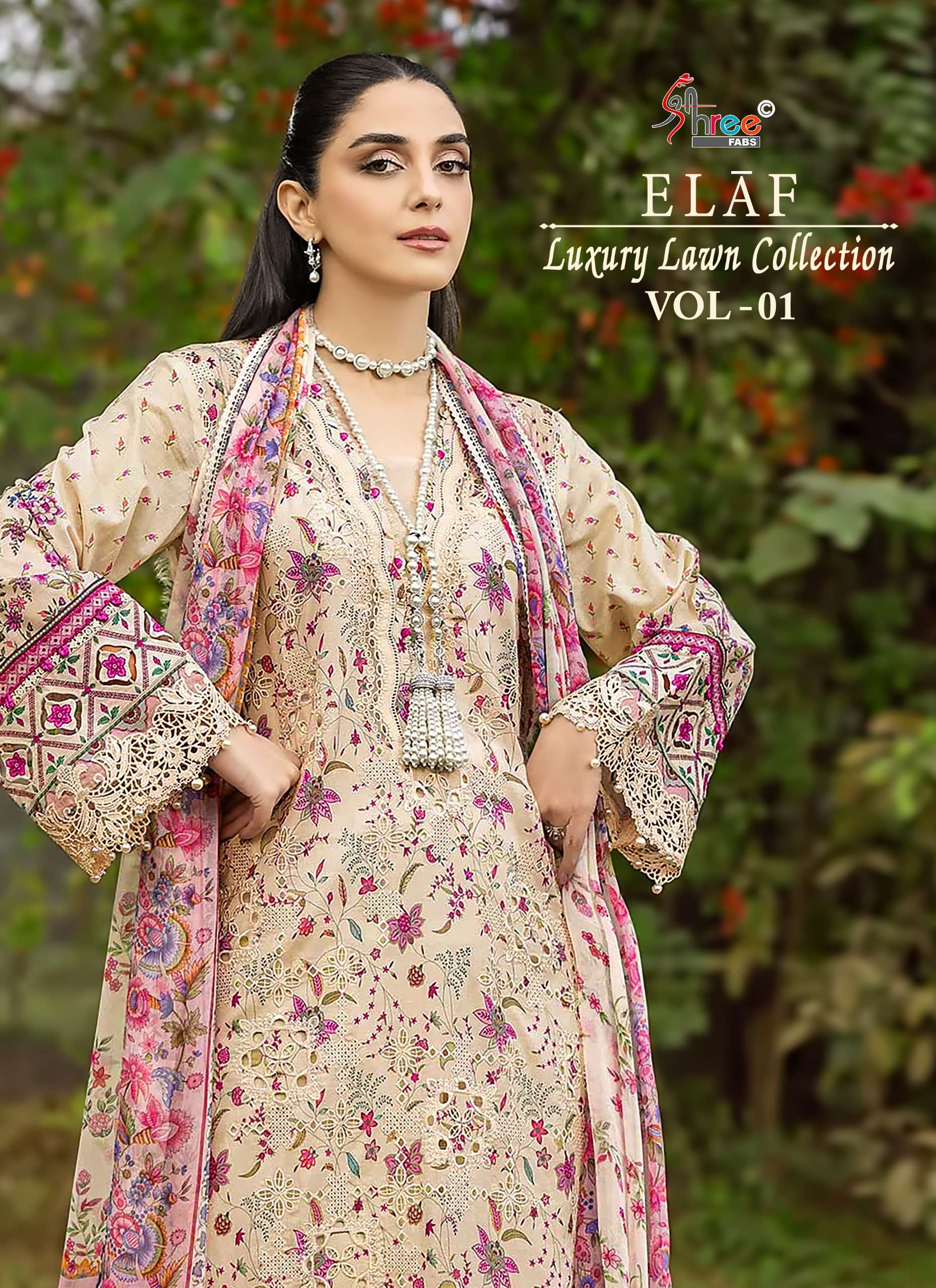 SHREE FABS ELAF LUXURY LAWN COLLECTION VOL 1 PALAZZO TYPE PA...