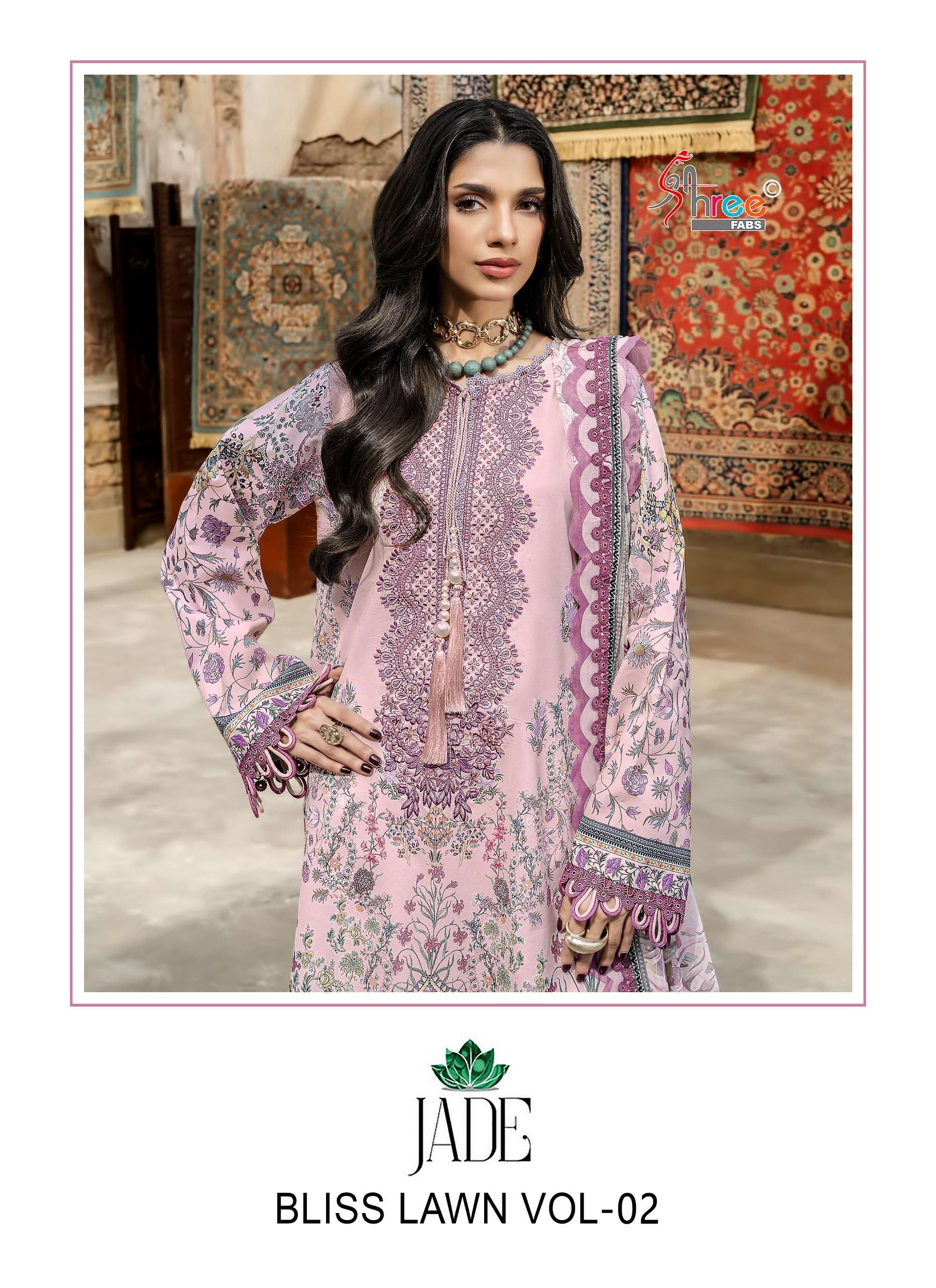 SHREE FABS JADE BLISS LAWN VOL 2 SURAT CLOTH MARKET COTTON D...