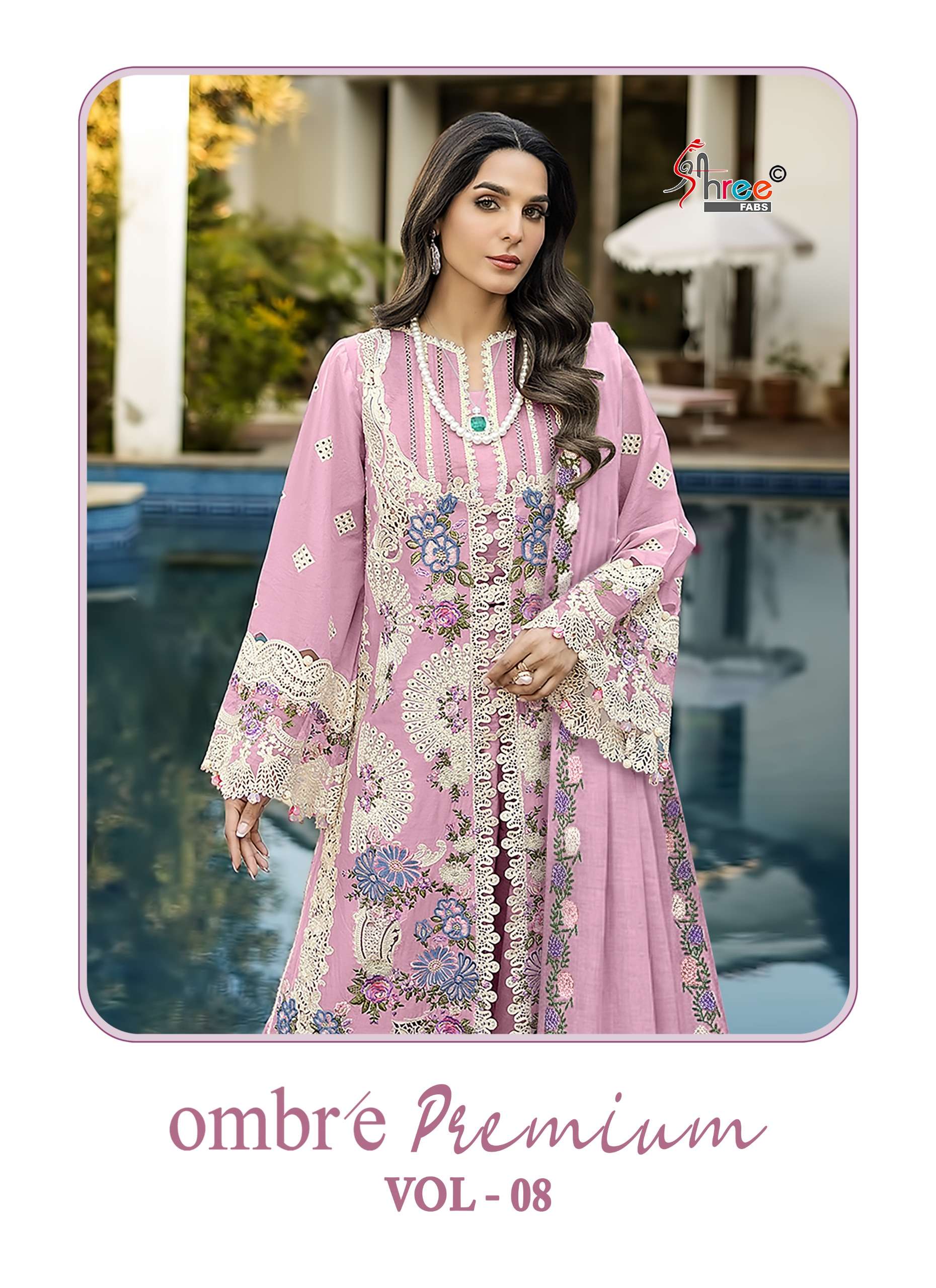 SHREE FABS OMBRE PREMIUM VOL 8 PURE COTTON PAKISTANI SUIT HE...