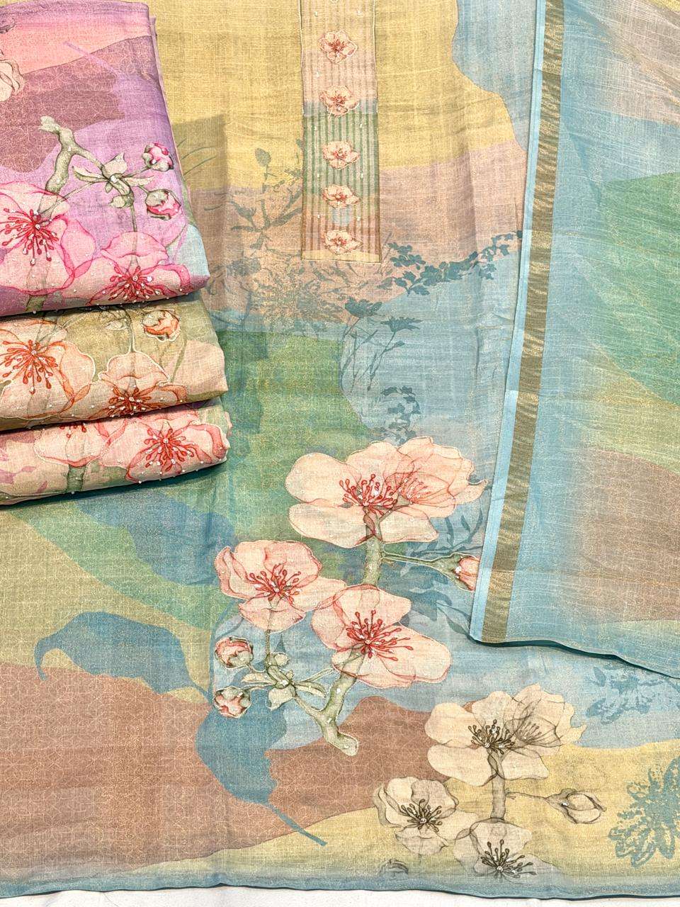 SIARA LINAN SIMMER DIGITAL WITH HANDWORK LADIES SUIT MARKET ...